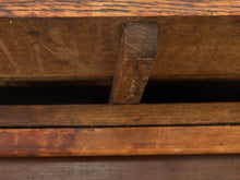 Load image into Gallery viewer, Vintage Oak Rolling Side Table Cart with Drawer and Lower Shelf