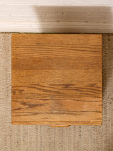 Load image into Gallery viewer, Vintage Mid-Century Modern Three-Drawer Oak Nightstand with Sculptural Pulls