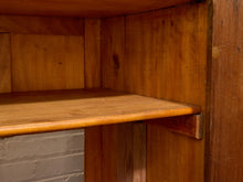 Load image into Gallery viewer, Vintage Art Deco Burl Wood Wardrobe Armoire with Hand-Painted Botanical Doors