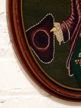 Load image into Gallery viewer, Vintage Framed Colonial Gentleman Needlepoint Portrait