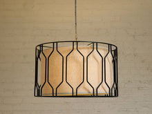 Load image into Gallery viewer, West Elm Honeycomb Drum Pendant Light