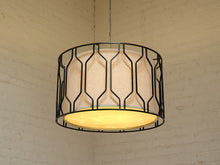 Load image into Gallery viewer, West Elm Honeycomb Drum Pendant Light