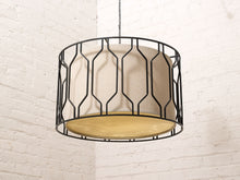Load image into Gallery viewer, West Elm Honeycomb Drum Pendant Light