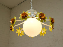 Load image into Gallery viewer, Vintage and Orange Flower Chandelier 1960s