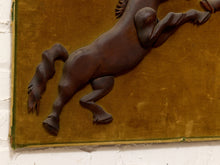 Load image into Gallery viewer, Vintage Mid-Century Carved Wood Running Horses Wall Sculpture