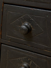 Load image into Gallery viewer, Vintage Asian Carved Wood Pagoda Jewelry Chest with Drawers