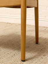 Load image into Gallery viewer, Modern Sculptural Oak Horseshoe Armchair with Black Seat