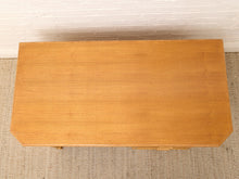 Load image into Gallery viewer, Vintage Coastal Rattan Writing Desk with Woven Drawer Fronts