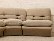 Load image into Gallery viewer, 70s-Style Curved Modular Sectional Sofa in Textured Gray