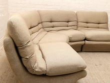Load image into Gallery viewer, 70s-Style Curved Modular Sectional Sofa in Textured Gray