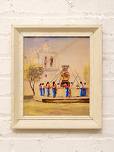 Load image into Gallery viewer, Framed Village Fountain Scene in the Manner of Alfredo Gálvez Suárez