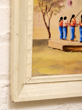 Load image into Gallery viewer, Framed Village Fountain Scene in the Manner of Alfredo Gálvez Suárez
