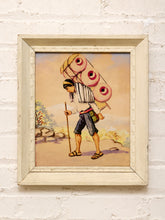 Load image into Gallery viewer, Framed Folk Art Vendor Scene in the Manner of Alfredo Gálvez Suárez