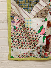 Load image into Gallery viewer, Pastel Patchwork Quilt with Floral, Check, and Geometric Vintage Fabrics