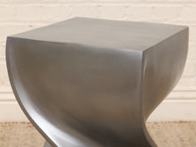 Load image into Gallery viewer, Sculptural Metallic Twist Pedestal Side Table with Hourglass Form