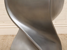 Load image into Gallery viewer, Sculptural Metallic Twist Pedestal Side Table with Hourglass Form