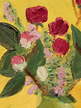 Load image into Gallery viewer, Flowers in Vase with Yellow Background