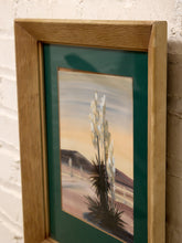 Load image into Gallery viewer, Desert Yucca at Dusk Framed Desert Landscape Painting with White Blooms