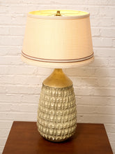 Load image into Gallery viewer, Vintage Brutalist Textured Ceramic Table Lamp with Geometric Relief