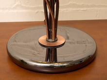 Load image into Gallery viewer, Vintage Sculptural Spiral Ribbon Table Lamp with Smoked Glass Base