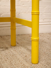 Load image into Gallery viewer, Vintage Hollywood Regency Yellow Campaign Writing Desk