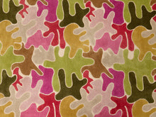 Load image into Gallery viewer, Modern Abstract Area Rug in Olive and Berry Tones