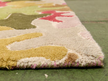 Load image into Gallery viewer, Modern Abstract Area Rug in Olive and Berry Tones