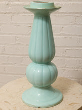 Load image into Gallery viewer, Seafoam Green Sculptural Ribbed Ceramic Vase
