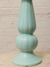 Load image into Gallery viewer, Seafoam Green Sculptural Ribbed Ceramic Vase