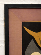 Load image into Gallery viewer, 1967 Korean Modernist Owl Artwork with Provenance