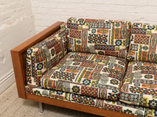 Load image into Gallery viewer, Vintage Mid-Century Sofa with Tiki Fabric