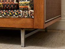 Load image into Gallery viewer, Vintage Mid-Century Sofa with Tiki Fabric