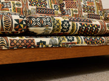 Load image into Gallery viewer, Vintage Mid-Century Sofa with Tiki Fabric
