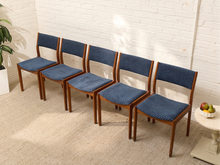 Load image into Gallery viewer, Set of 5 Vintage Danish Modern Teak Dining Chairs
