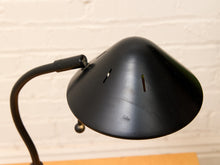 Load image into Gallery viewer, Vintage Postmodern Black & Wood Cone Desk Lamp