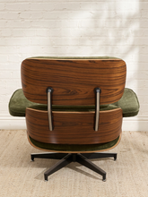 Load image into Gallery viewer, Iconic Olive Green Velvet Lounge Chair & Ottoman