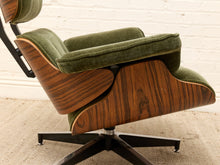 Load image into Gallery viewer, Iconic Olive Green Velvet Lounge Chair & Ottoman