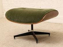 Load image into Gallery viewer, Iconic Olive Green Velvet Lounge Chair & Ottoman