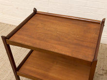 Load image into Gallery viewer, Vintage Mid-Century Modern Two-Tier Wood Bar Cart
