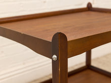 Load image into Gallery viewer, Vintage Mid-Century Modern Two-Tier Wood Bar Cart