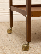 Load image into Gallery viewer, Vintage Mid-Century Modern Two-Tier Wood Bar Cart