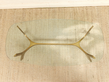 Load image into Gallery viewer, Mid-Century Style Sculptural Brass & Glass Coffee Table