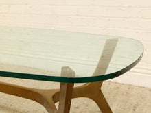 Load image into Gallery viewer, Mid-Century Style Sculptural Brass & Glass Coffee Table