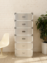 Load image into Gallery viewer, Mod Space Age Six-Drawer Metal Highboy Dresser