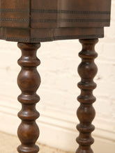 Load image into Gallery viewer, Vintage Spanish Revival Sewing Side Table with Barley Twist Legs