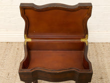 Load image into Gallery viewer, Vintage Spanish Revival Sewing Side Table with Barley Twist Legs