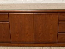 Load image into Gallery viewer, Vintage Mid-Century Modern Walnut Credenza with Glass Top