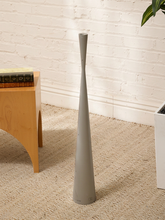 Load image into Gallery viewer, Hourglass Sculptural Floor Candle Holder in Taupe Gray