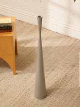 Load image into Gallery viewer, Hourglass Sculptural Floor Candle Holder in Taupe Gray