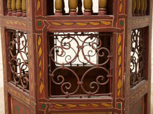 Load image into Gallery viewer, Vintage Moroccan Hand-Painted Hexagonal Side Table